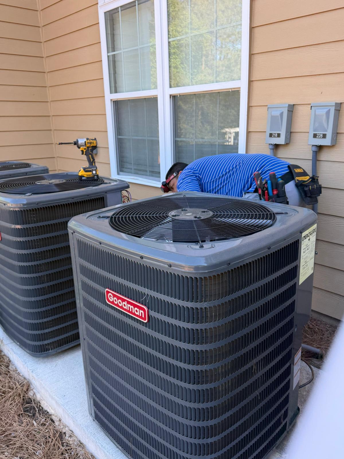Air conditioning installation by Allgood General Contractors